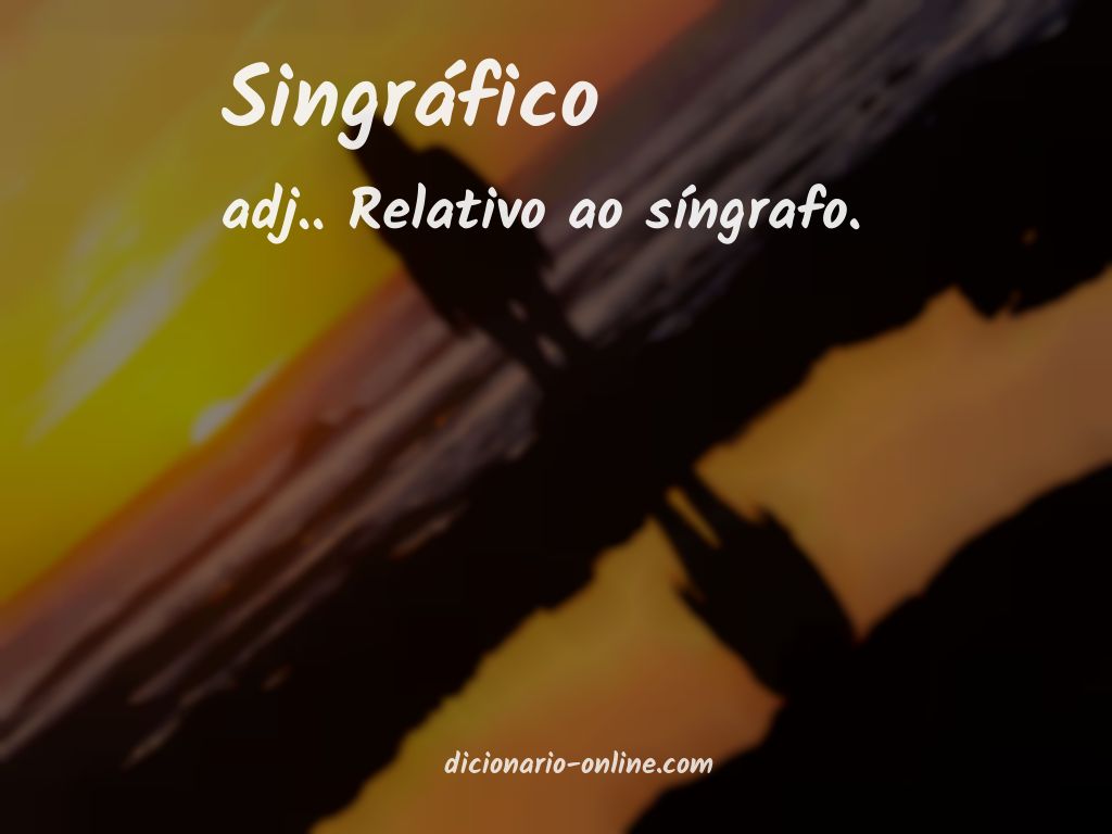 Significado de singráfico