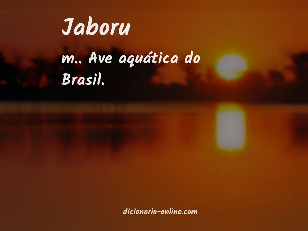 Significado de jaboru