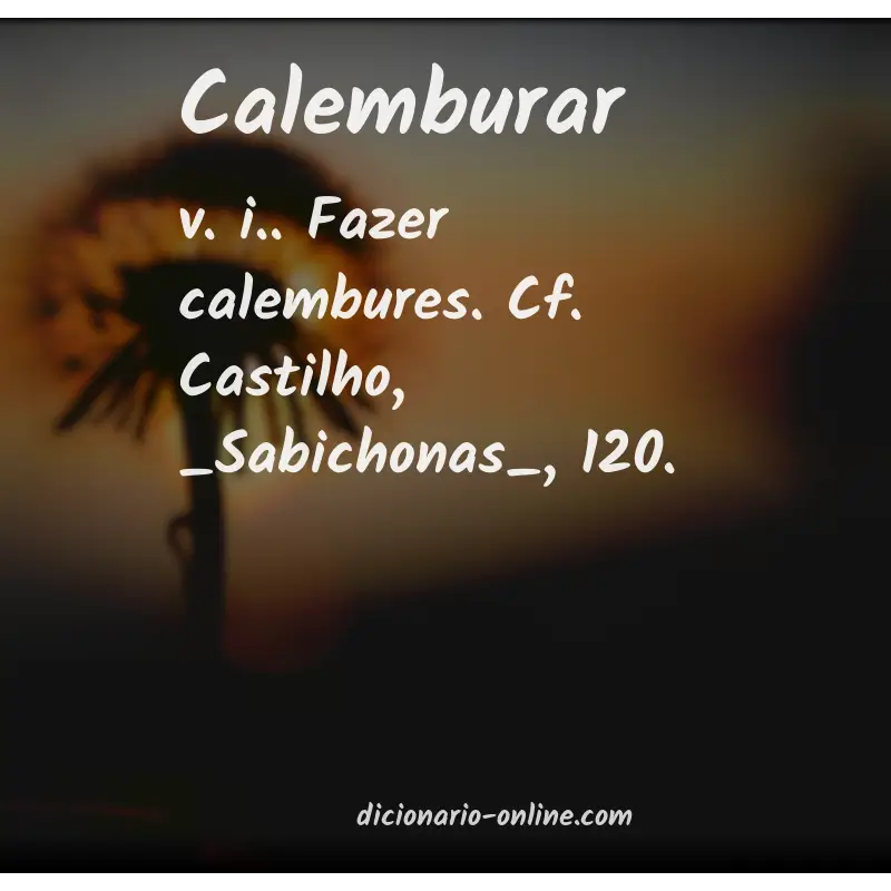 Significado de calemburar