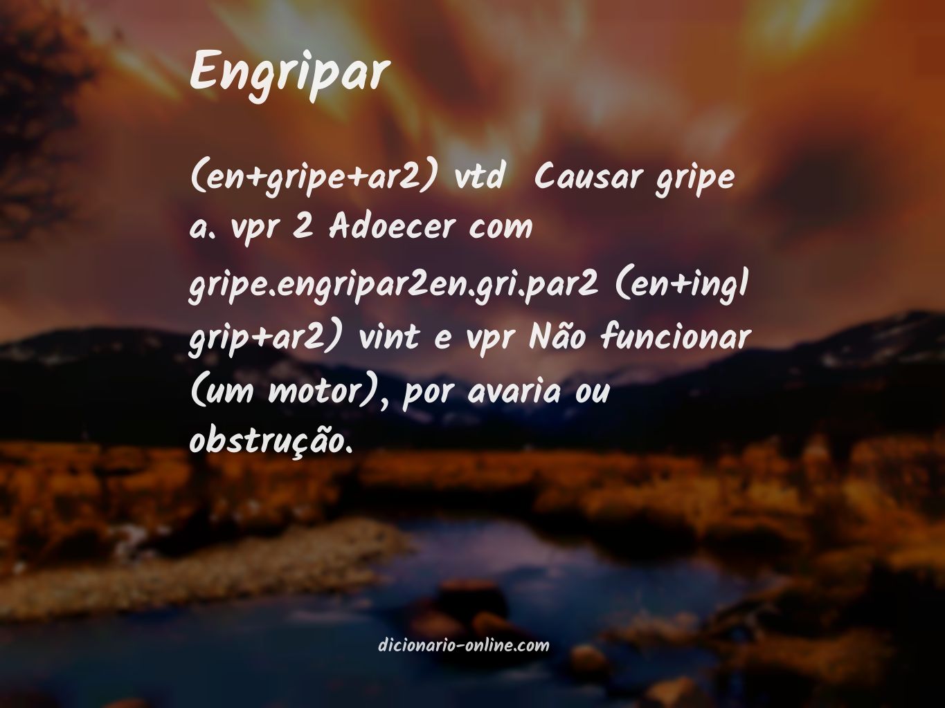 Significado de engripar