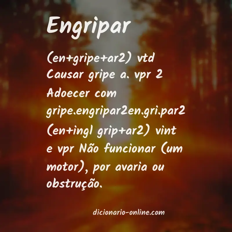 Significado de engripar