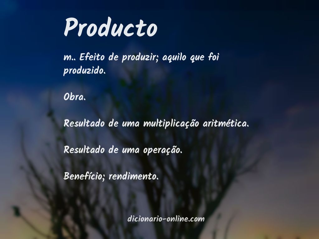 Significado de producto