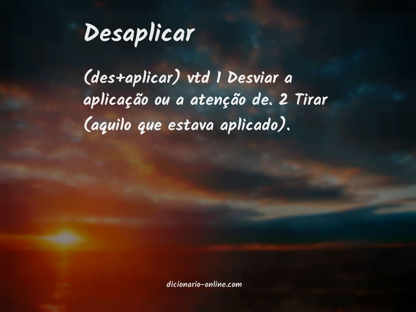 Significado de desaplicar