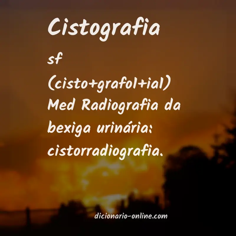 Significado de cistografia