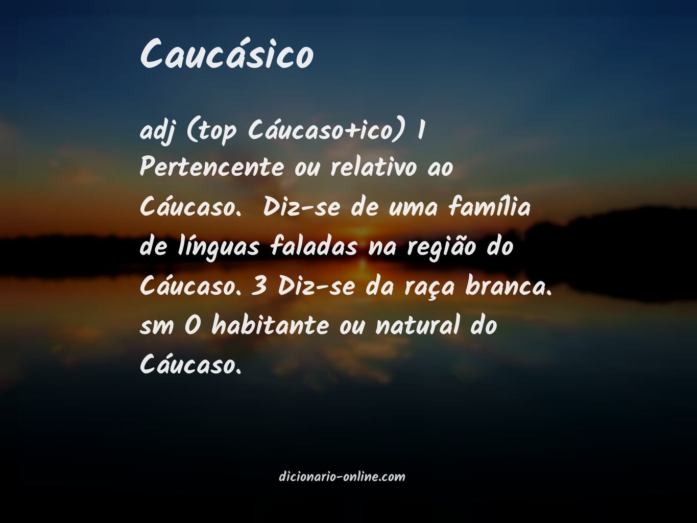 Significado de caucásico