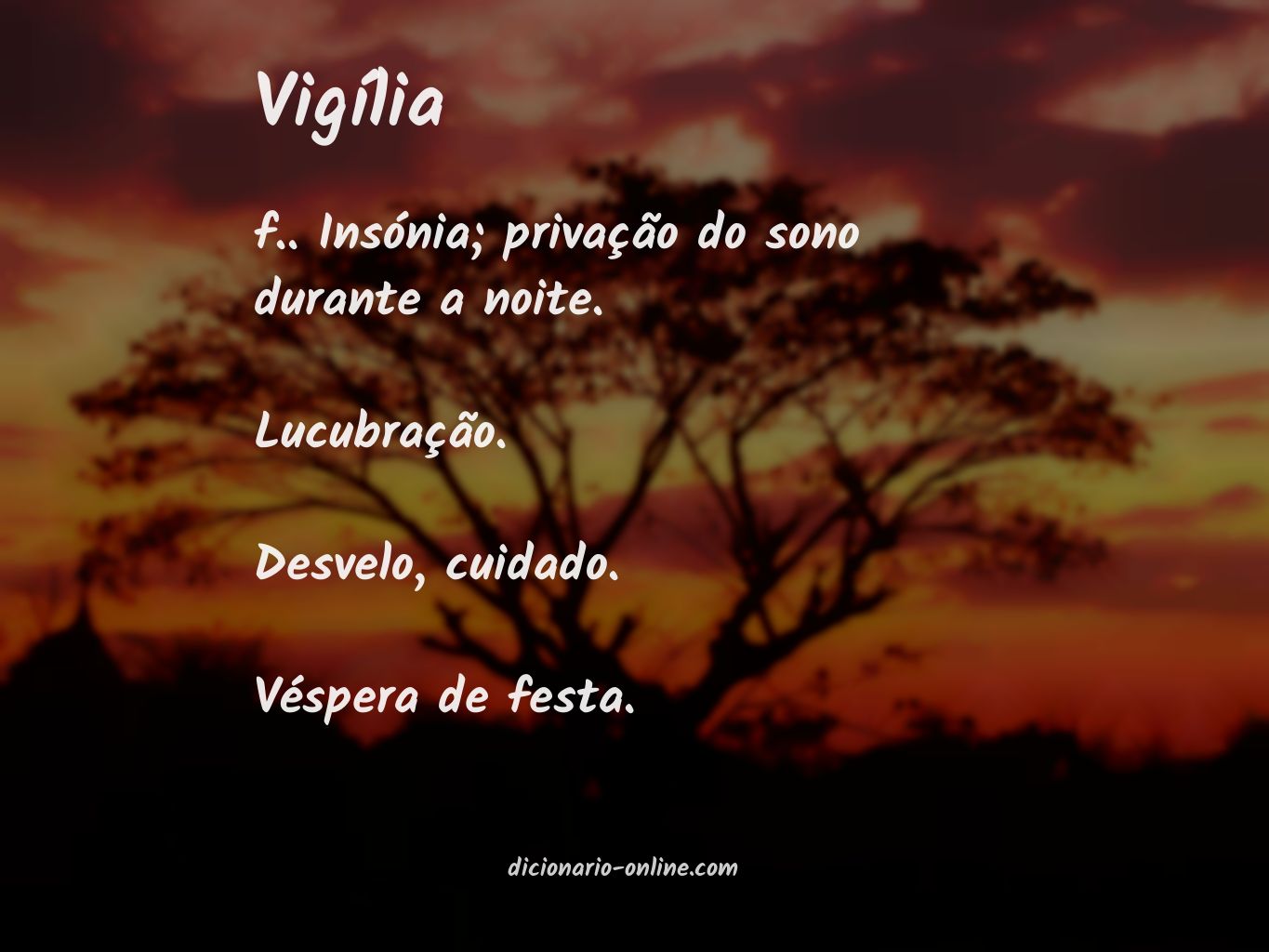 Significado de vigília