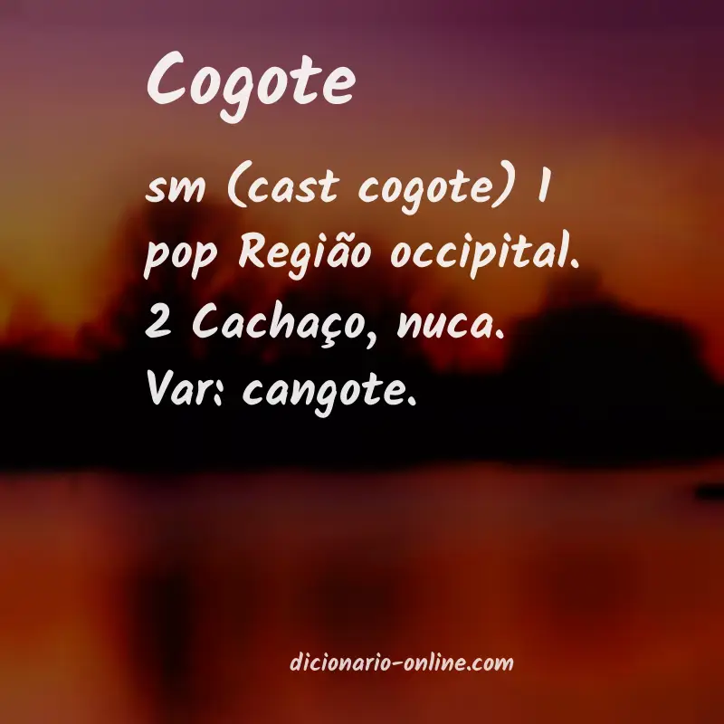 Significado de cogote