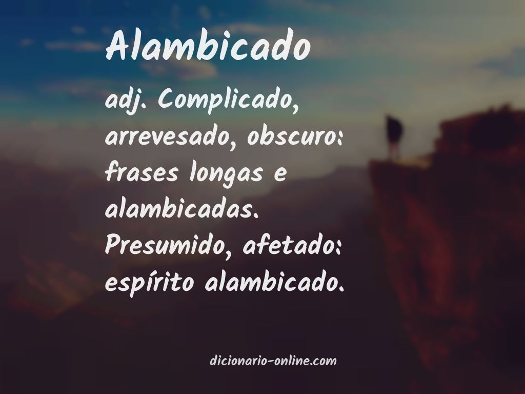 Significado de alambicado