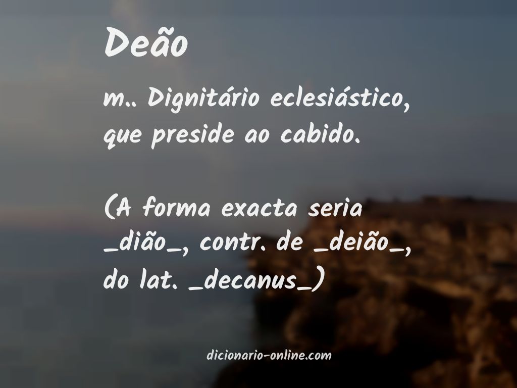 Significado de deão