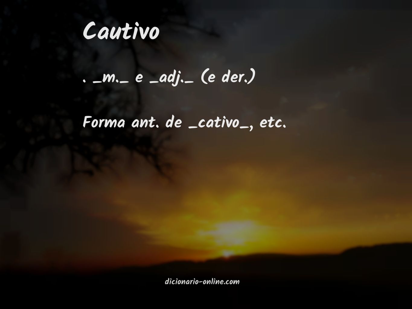 Significado de cautivo