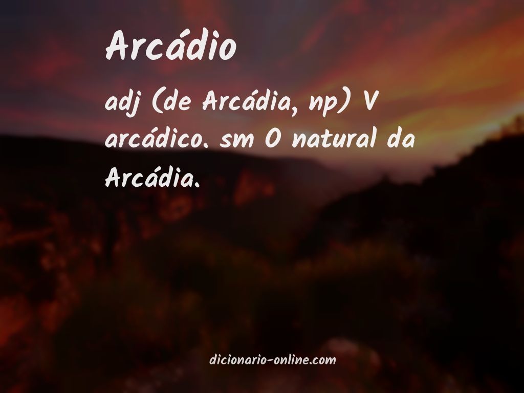 Significado de arcádio