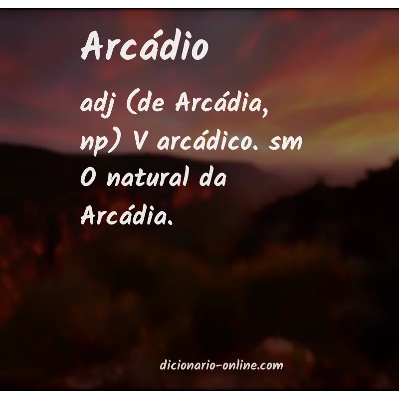 Significado de arcádio