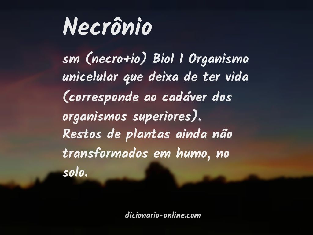 Significado de necrônio