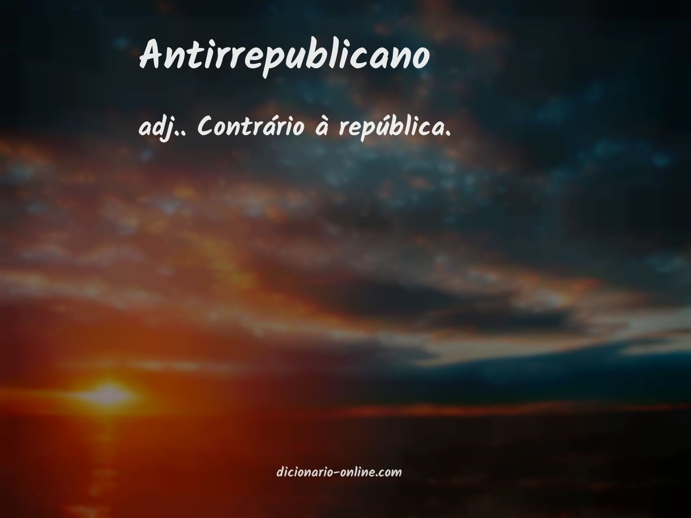 Significado de antirrepublicano