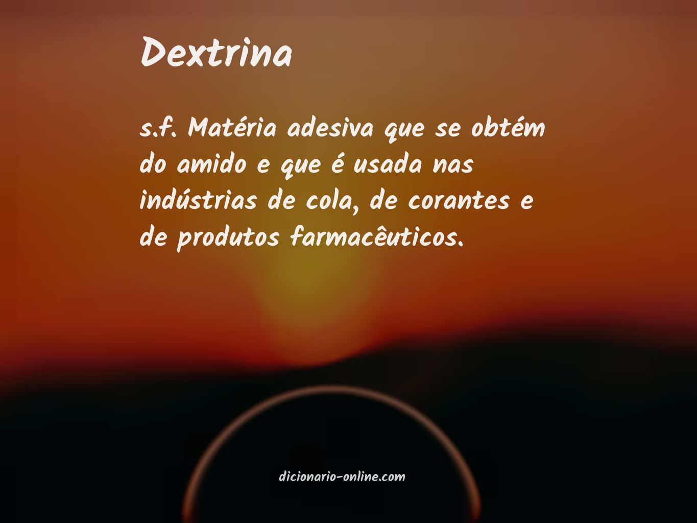 Significado de dextrina