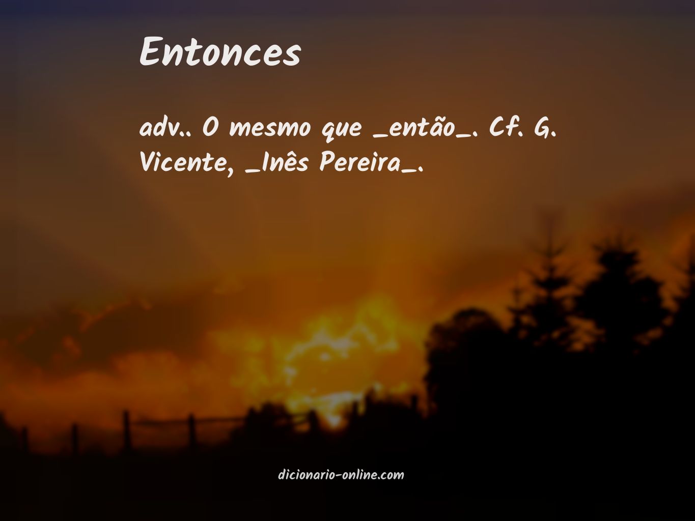 Significado de entonces