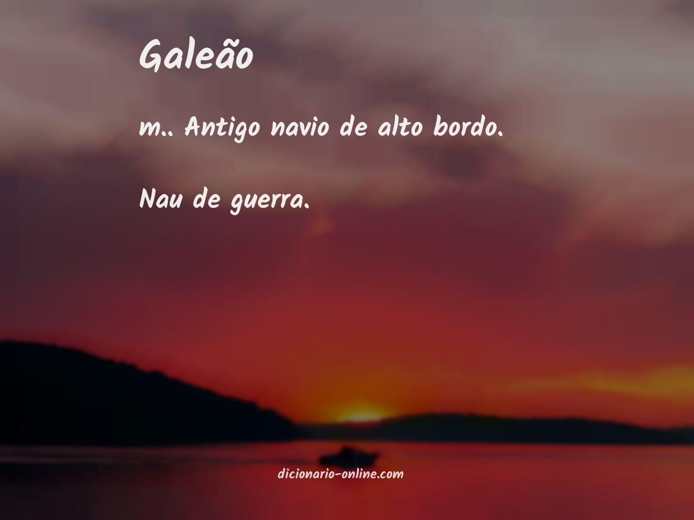 Significado de galeão