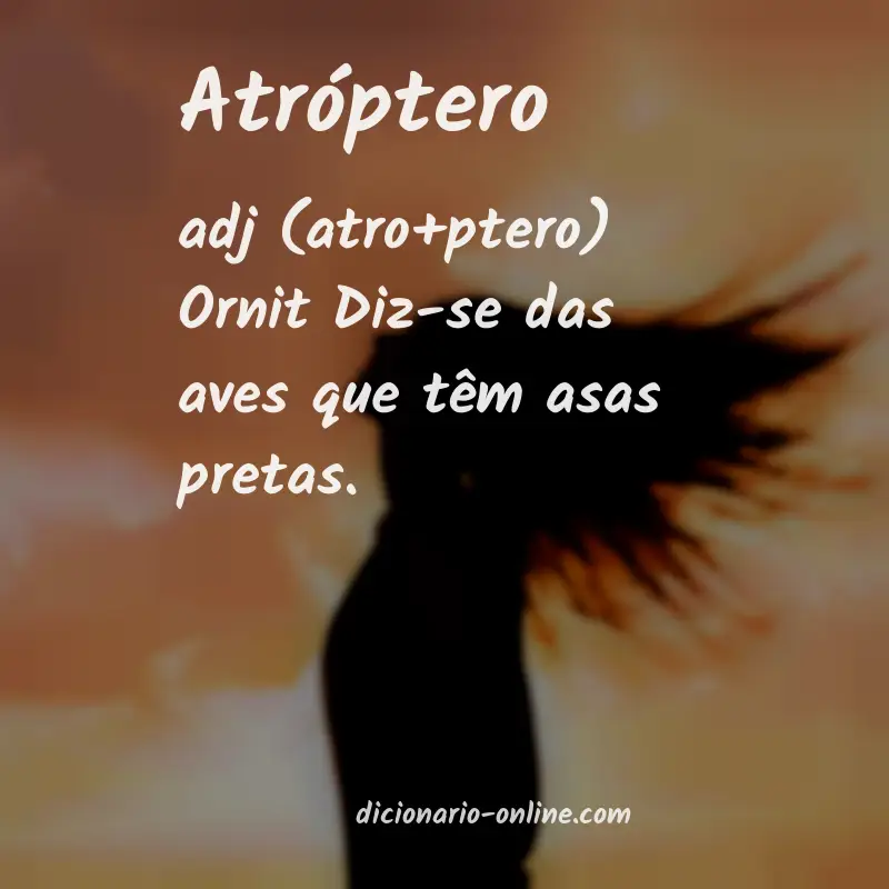 Significado de atróptero