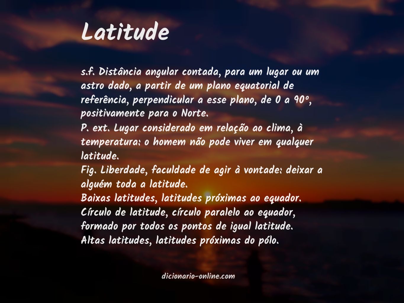 Significado de latitude