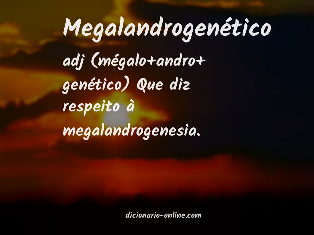 Significado de megalandrogenético