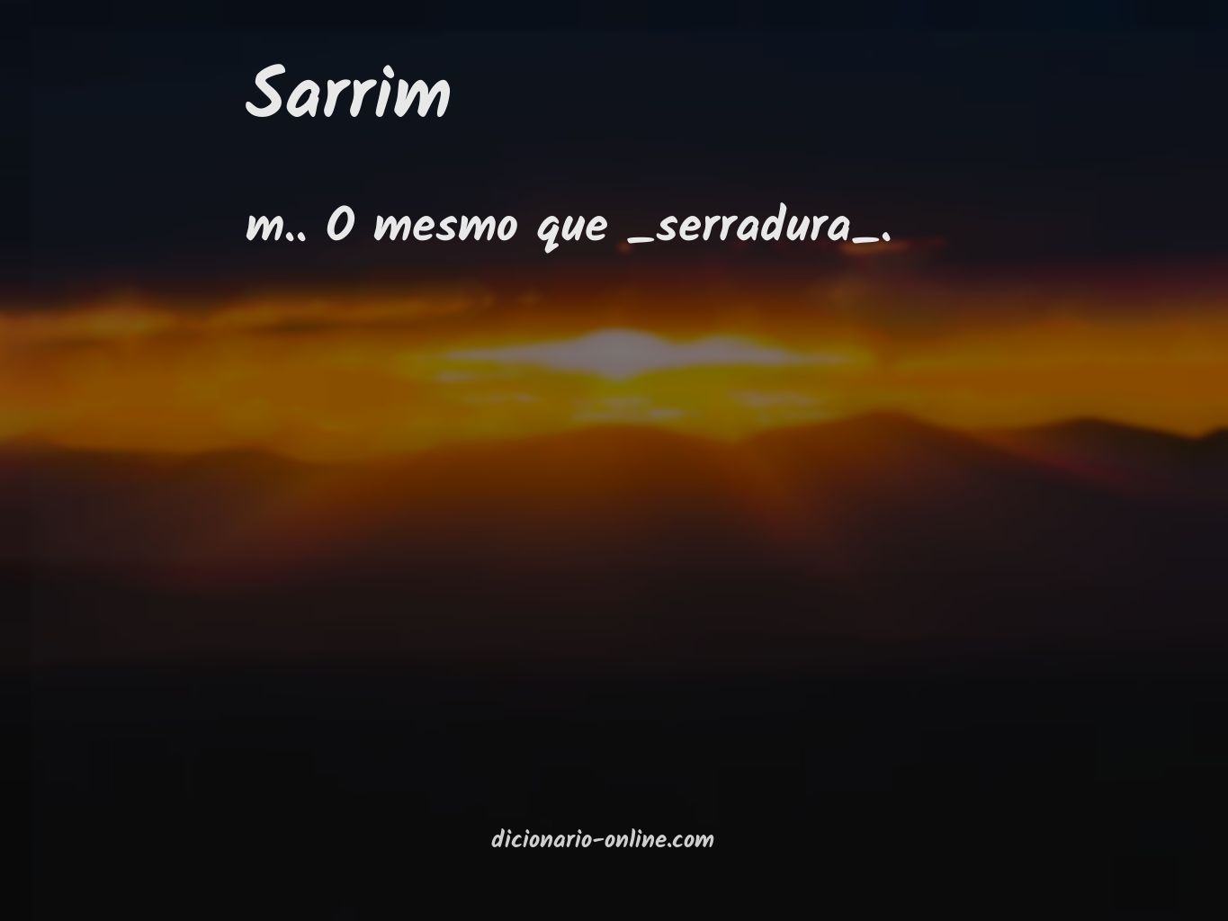 Significado de sarrim