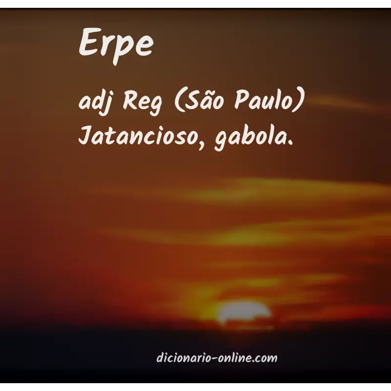 Significado de erpe