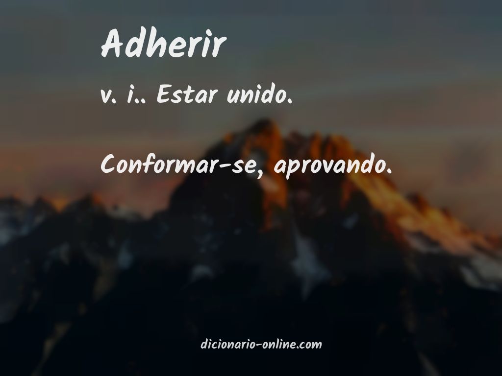 Significado de adherir