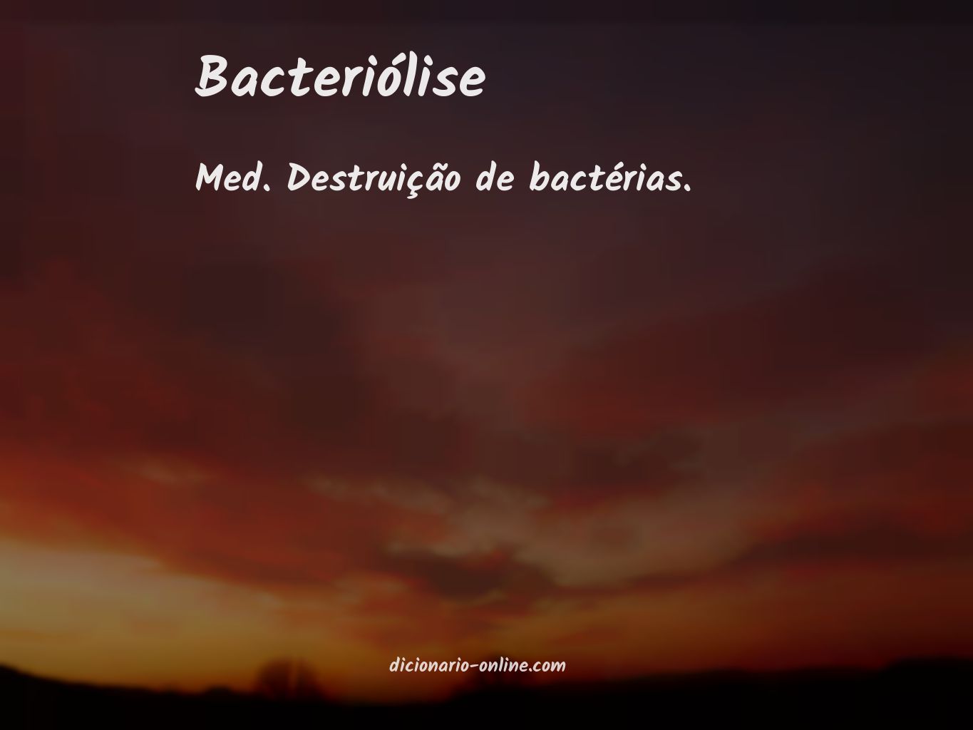 Significado de bacteriólise