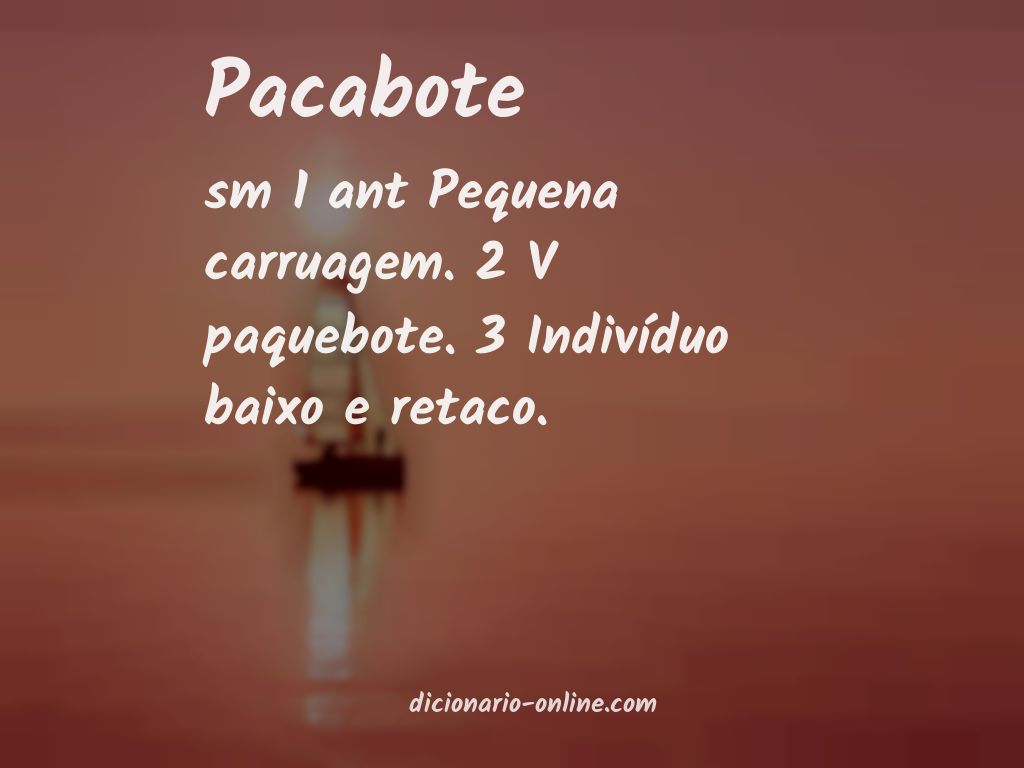 Significado de pacabote