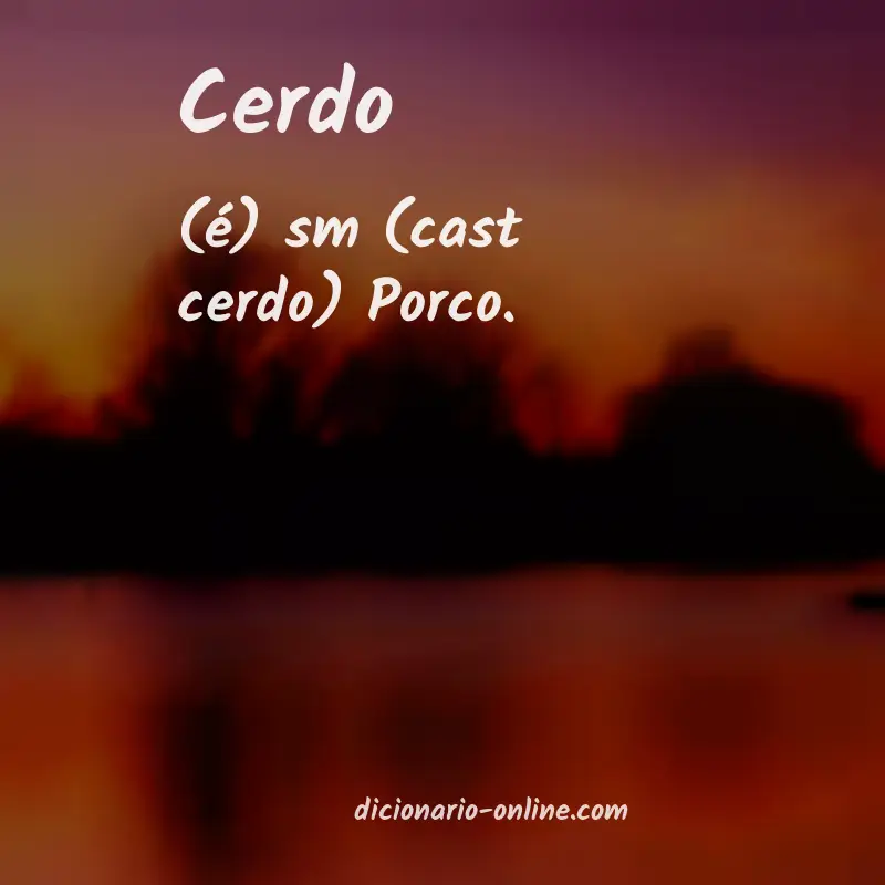 Significado de cerdo