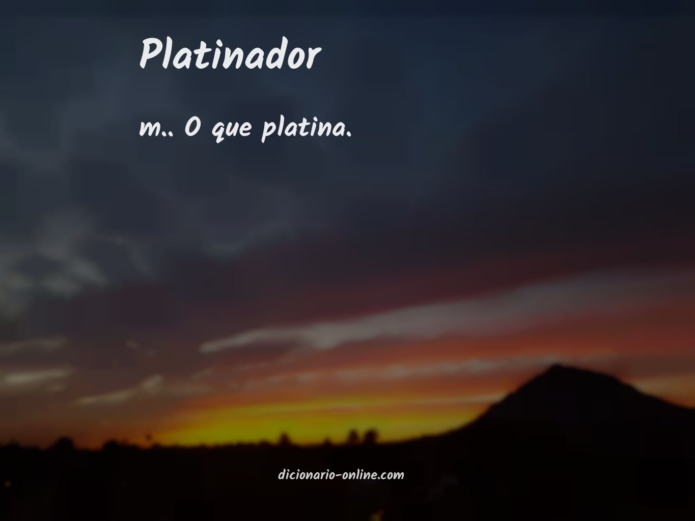 Significado de platinador