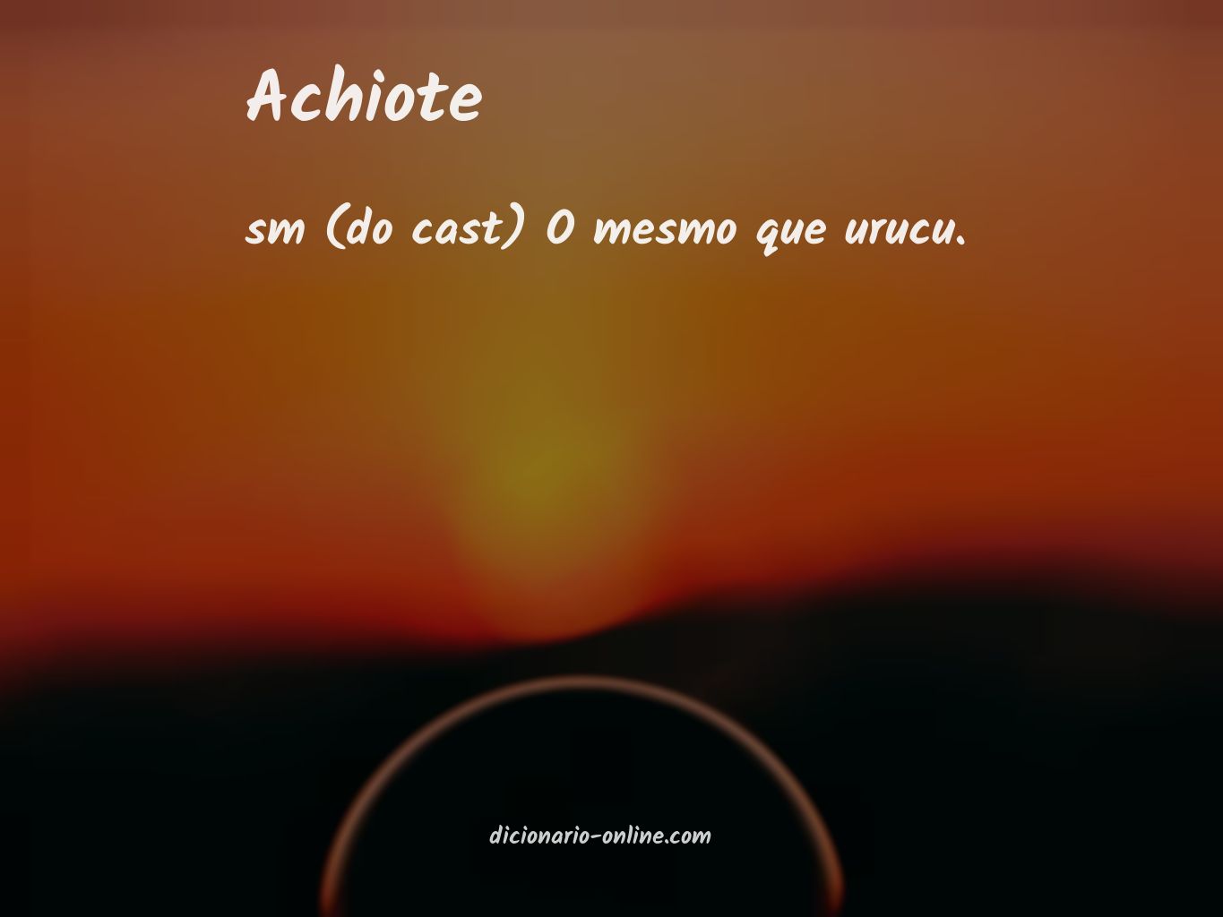 Significado de achiote