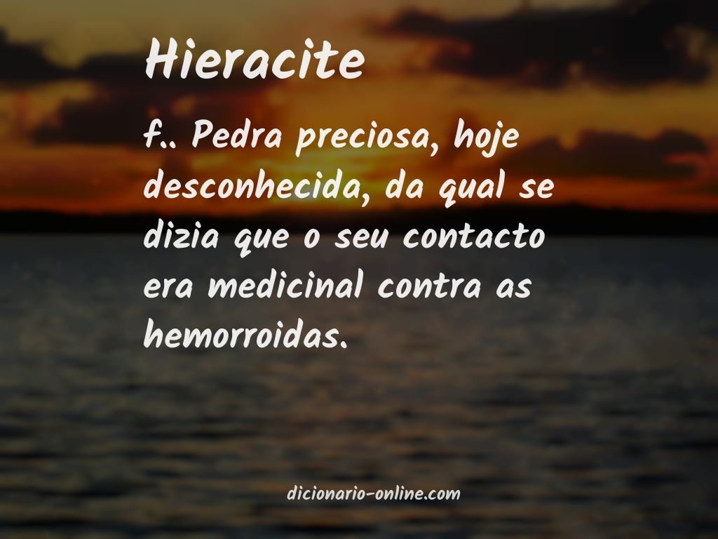 Significado de hieracite