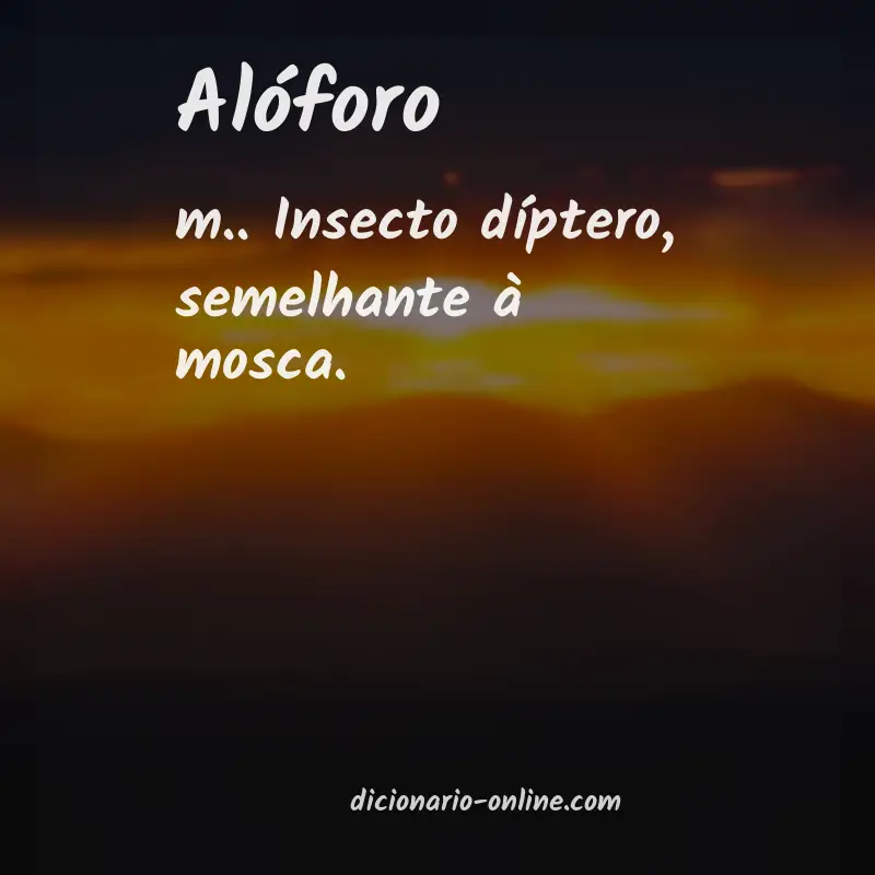 Significado de alóforo