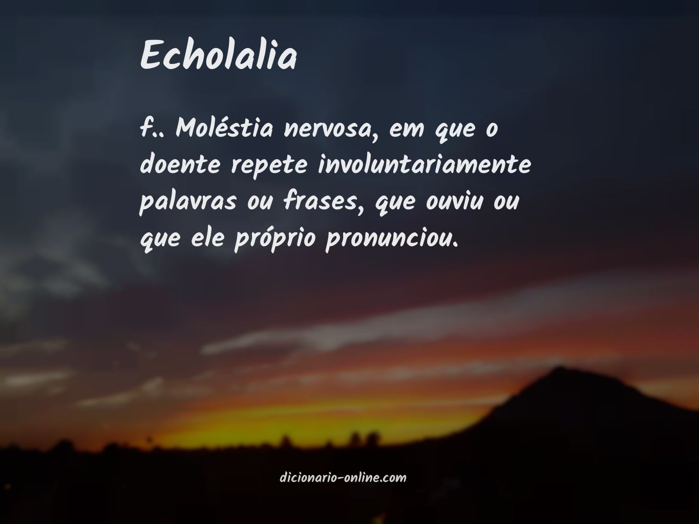 Significado de echolalia