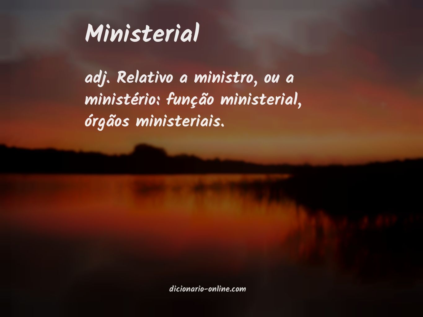 Significado de ministerial