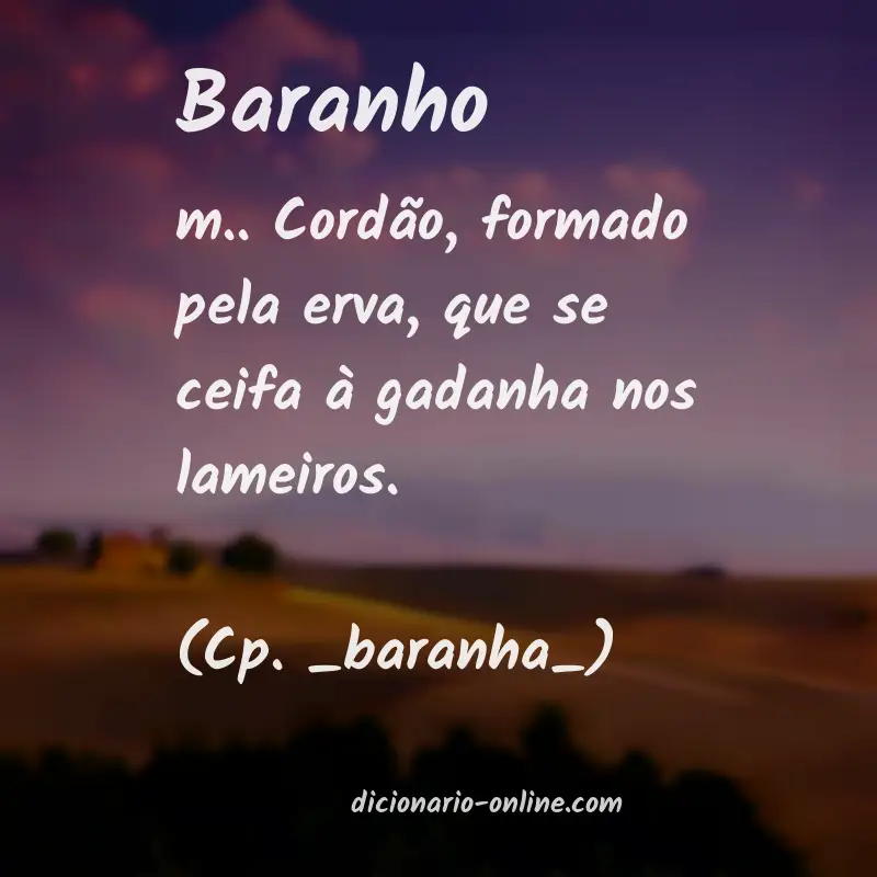 Significado de baranho