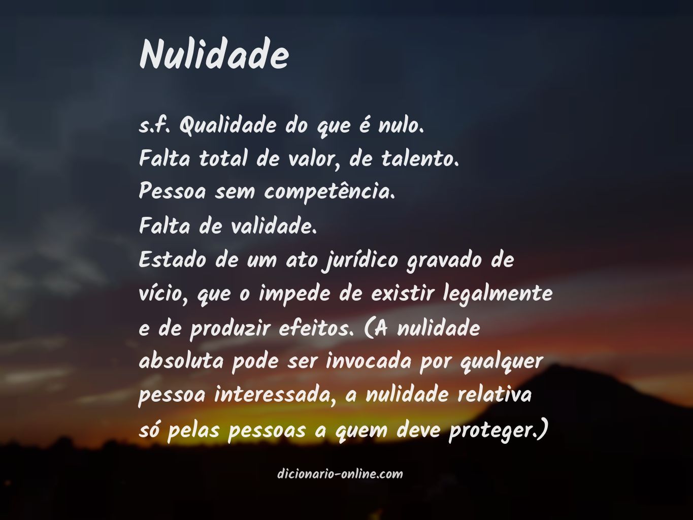 Significado de nulidade