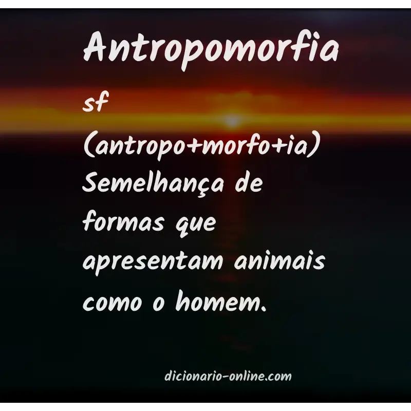 Significado de antropomorfia