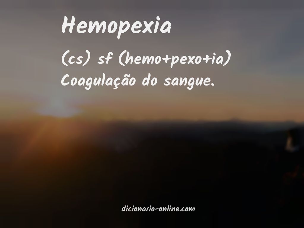 Significado de hemopexia