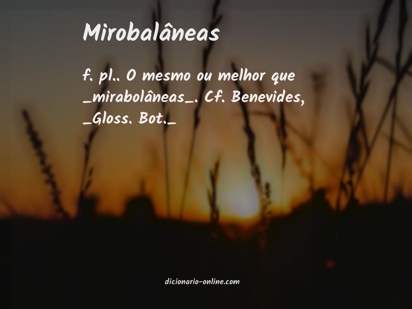 Significado de mirobalâneas