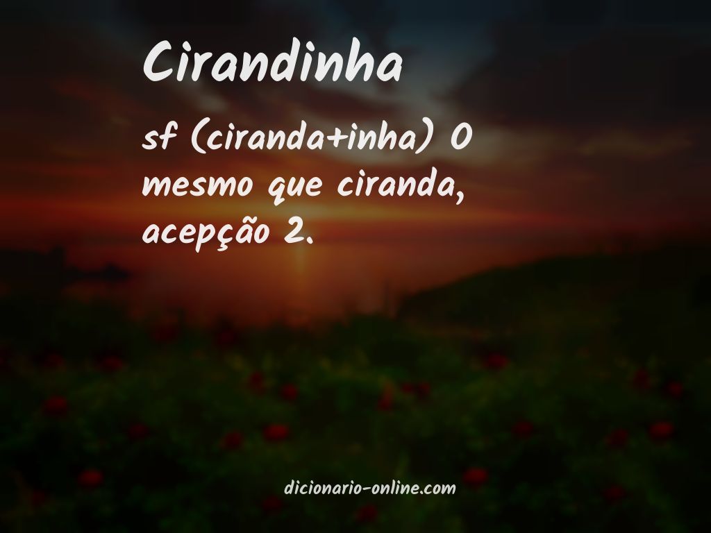 Significado de cirandinha