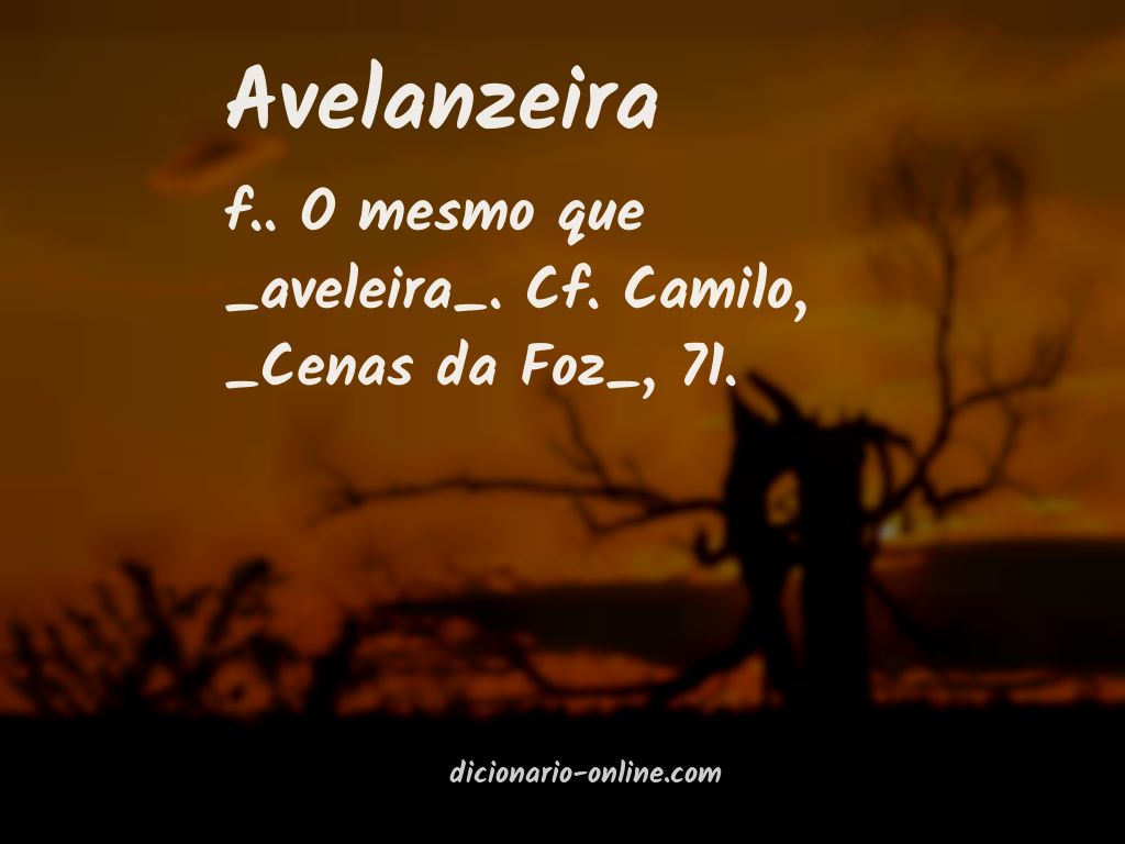 Significado de avelanzeira