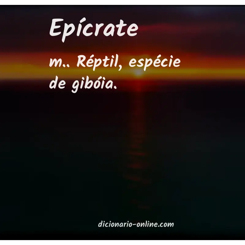 Significado de epícrate