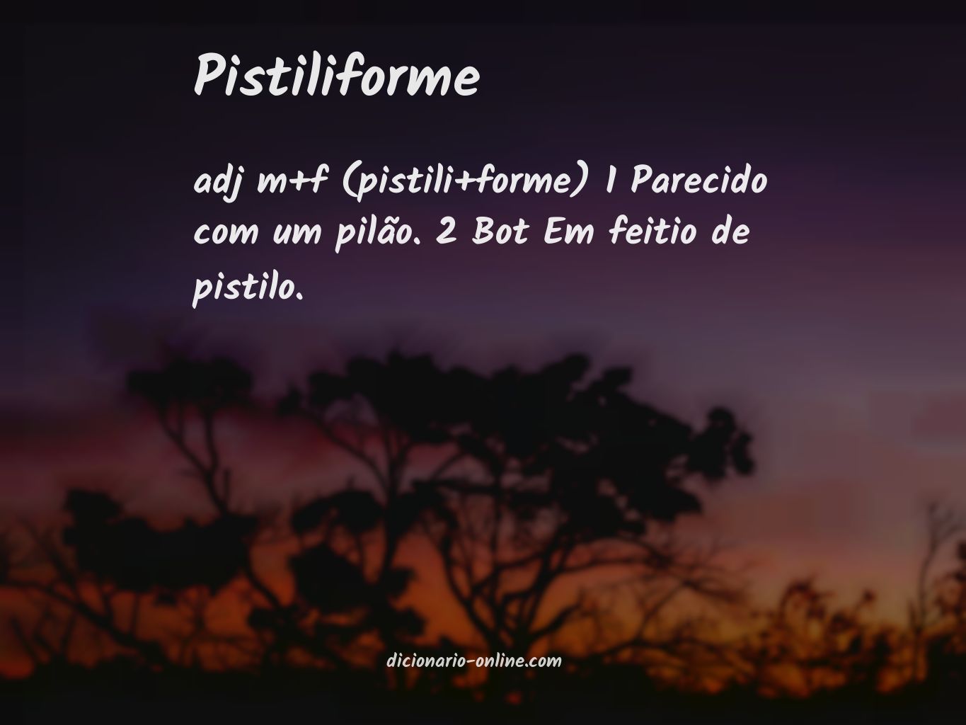 Significado de pistiliforme