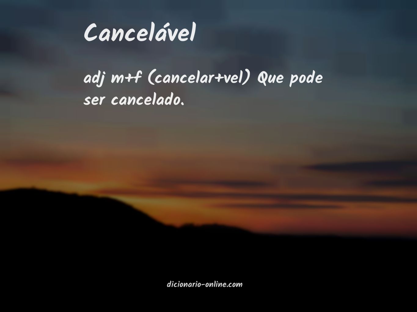 Significado de cancelável