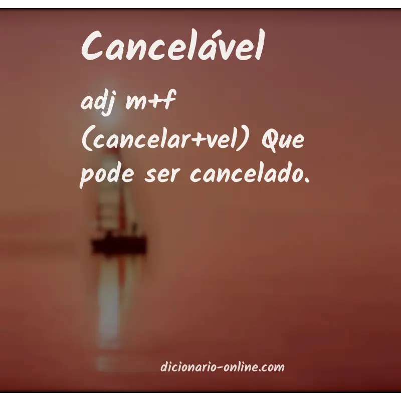 Significado de cancelável