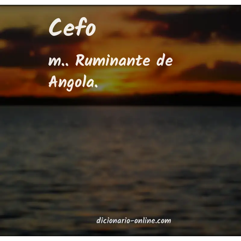 Significado de cefo