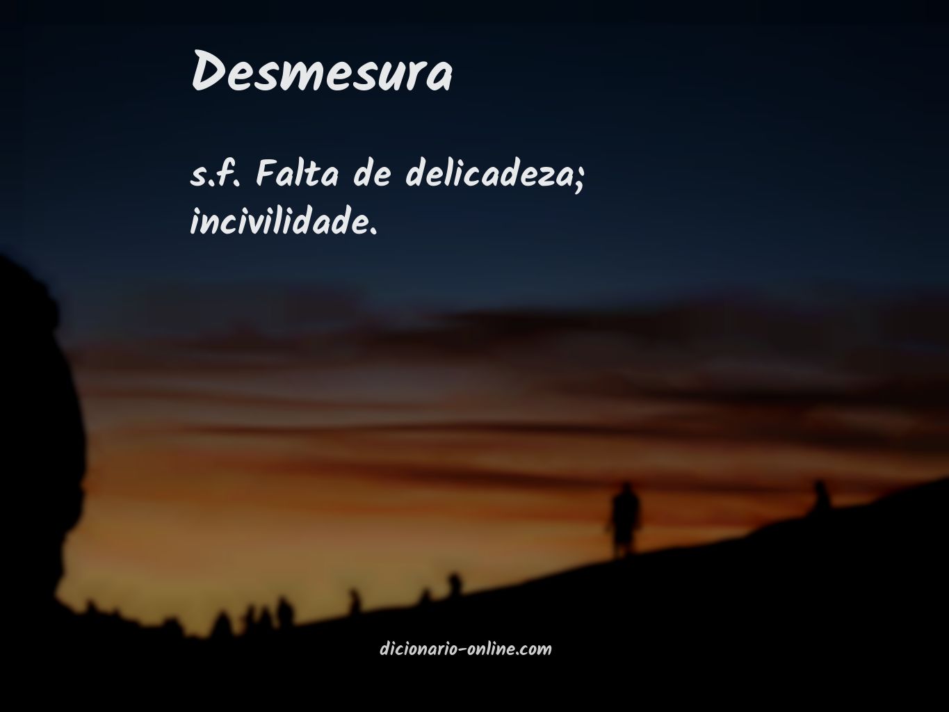 Significado de desmesura