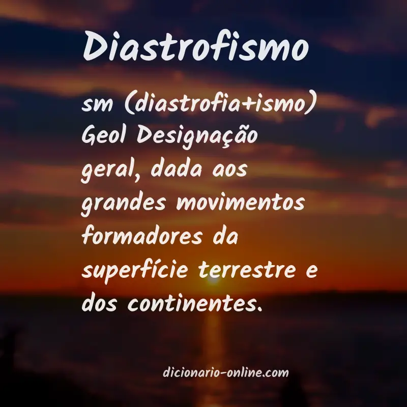 Significado de diastrofismo